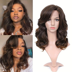 Shoulder Length Loose Wave Wig Synthetic Woven Wig