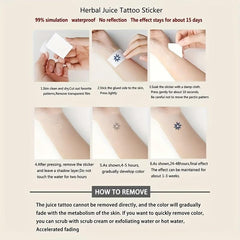 Flower Unicorn Semi-permanent Tattoo Sticker, Lasts 5-7 Days