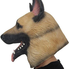 Men's Dog Head Mask Halloween Party Underdog Costume Latex Animal Mask