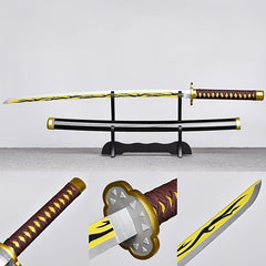 Bamboo Samurai Anime Prop Sword for Halloween Cosplay