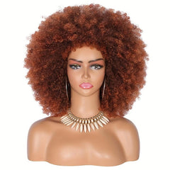 16in Women Long Afro Wig Curly Bouncy Soft Synthetic Big Afro Wig