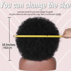 16in Women Long Afro Wig Curly Bouncy Soft Synthetic Big Afro Wig