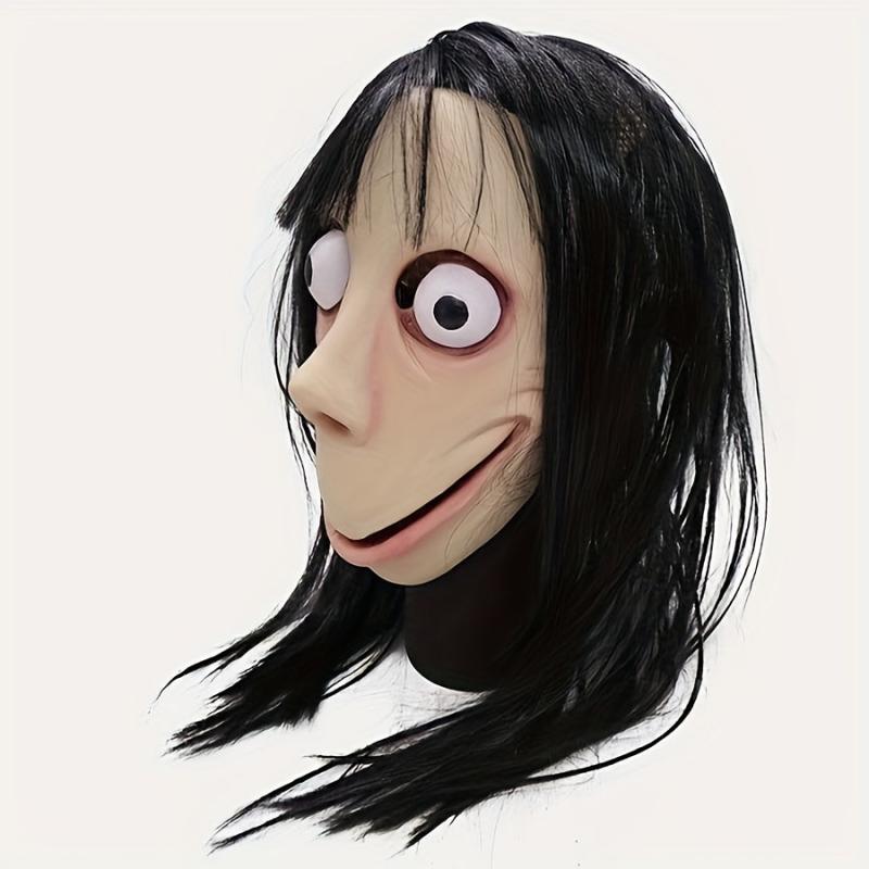 Men's Devil Mask with Long Hair Scary Costume Halloween Cosplay Party Prop