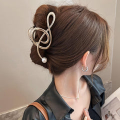 Pearl Shark Clip Headdress Hair Clip