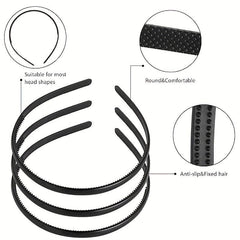 4pcs Plastic Hair Bands Tooth Comb Anti slip Accessories For Makeup