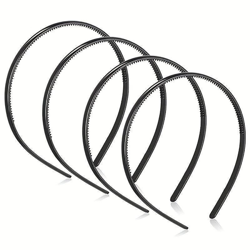 4pcs Plastic Hair Bands Tooth Comb Anti slip Accessories For Makeup
