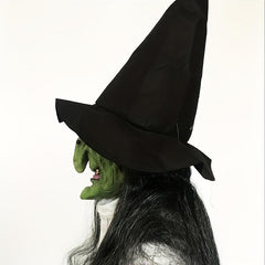 Old Woman Witch Mask Men Halloween Latex Horror Adult Costume Party Props