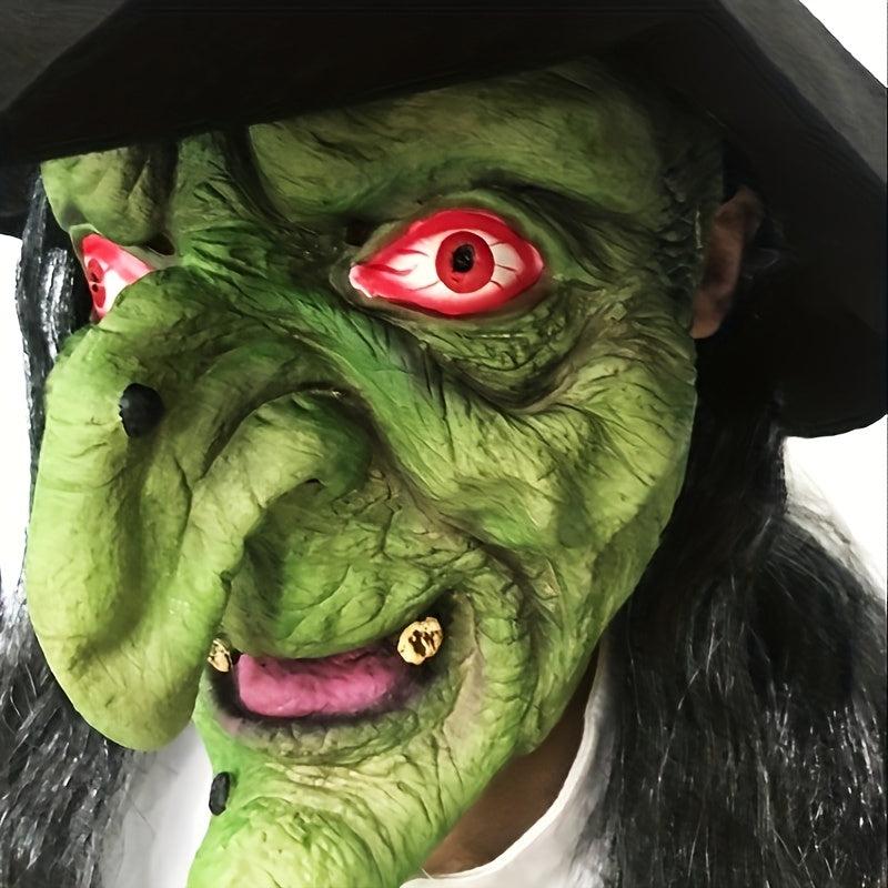 Old Woman Witch Mask Men Halloween Latex Horror Adult Costume Party Props