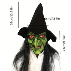 Old Woman Witch Mask Men Halloween Latex Horror Adult Costume Party Props