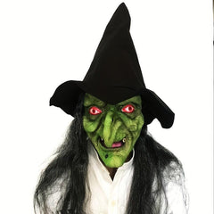 Old Woman Witch Mask Men Halloween Latex Horror Adult Costume Party Props