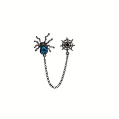 Dark Series Spider Halloween Earbone Clip Moonlight Stone Water Drop Shape