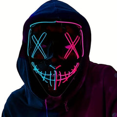 Men's Colorful LED Light Scary Masks for Halloween