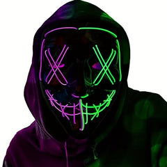 Men's Colorful LED Light Scary Masks for Halloween