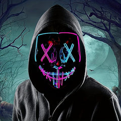 Men's Colorful LED Light Scary Masks for Halloween