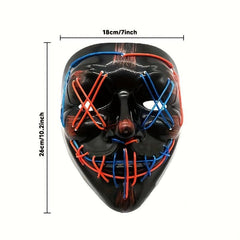 Men's Colorful LED Light Scary Masks for Halloween