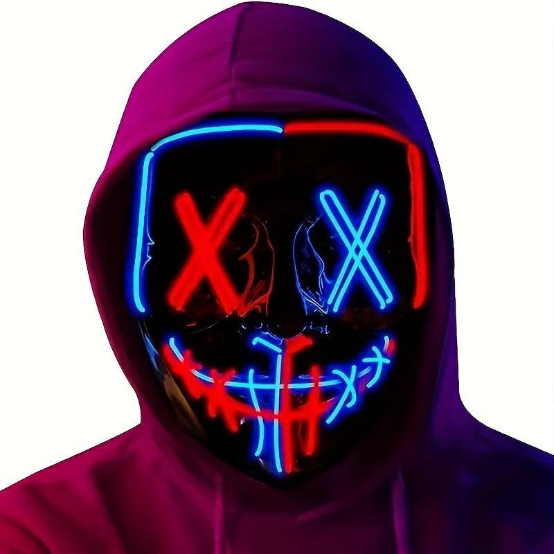 Men's Colorful LED Light Scary Masks for Halloween