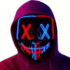 Men's Colorful LED Light Scary Masks for Halloween