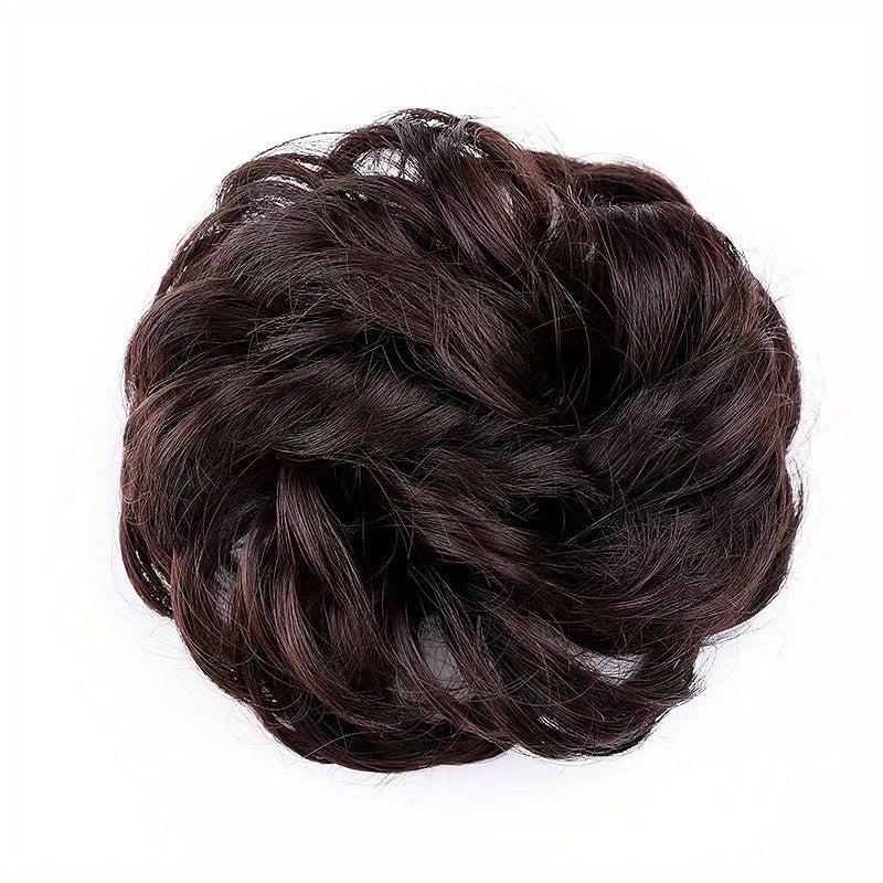 Clip on Bun Extension Wig for Daily Party Performance Cosplay