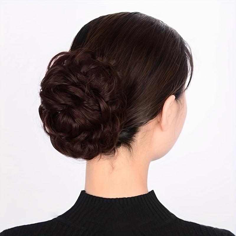 Clip on Bun Extension Wig for Daily Party Performance Cosplay