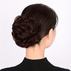 Clip on Bun Extension Wig for Daily Party Performance Cosplay
