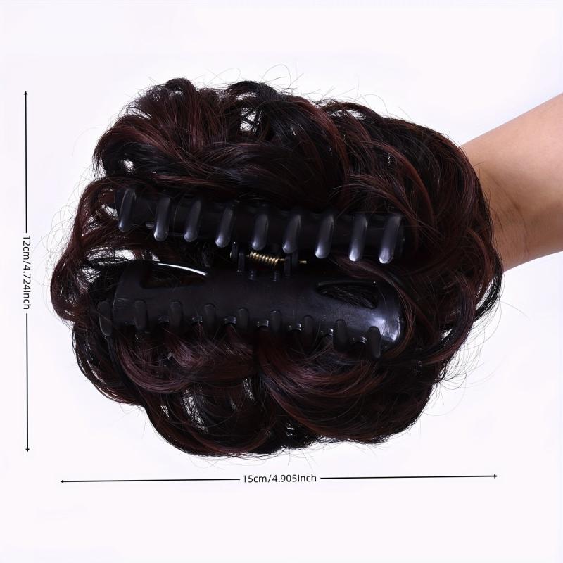 Clip on Bun Extension Wig for Daily Party Performance Cosplay