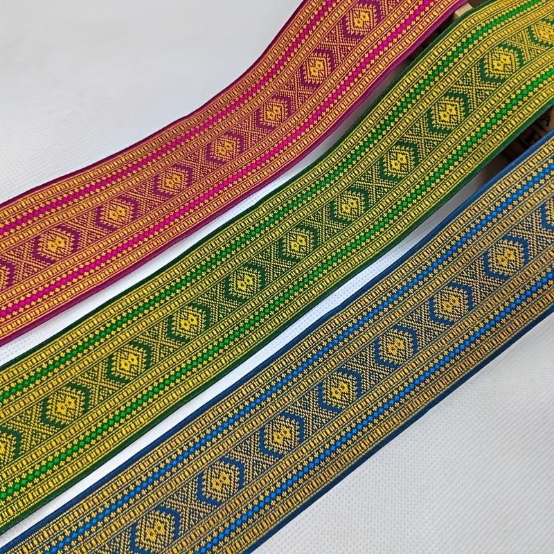 Vintage Jacquard Ribbon Embroidered Lace 2 Yards 2inch for Sewing Crafts