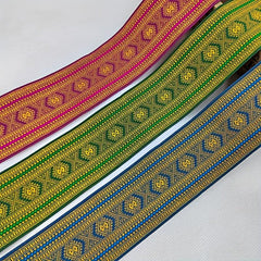 Vintage Jacquard Ribbon Embroidered Lace 2 Yards 2inch for Sewing Crafts