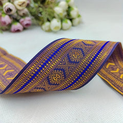 Vintage Jacquard Ribbon Embroidered Lace 2 Yards 2inch for Sewing Crafts