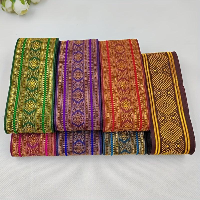Vintage Jacquard Ribbon Embroidered Lace 2 Yards 2inch for Sewing Crafts