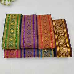 Vintage Jacquard Ribbon Embroidered Lace 2 Yards 2inch for Sewing Crafts