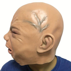 Men's Halloween Cry Baby Mask Latex Full Head Masquerade Mask