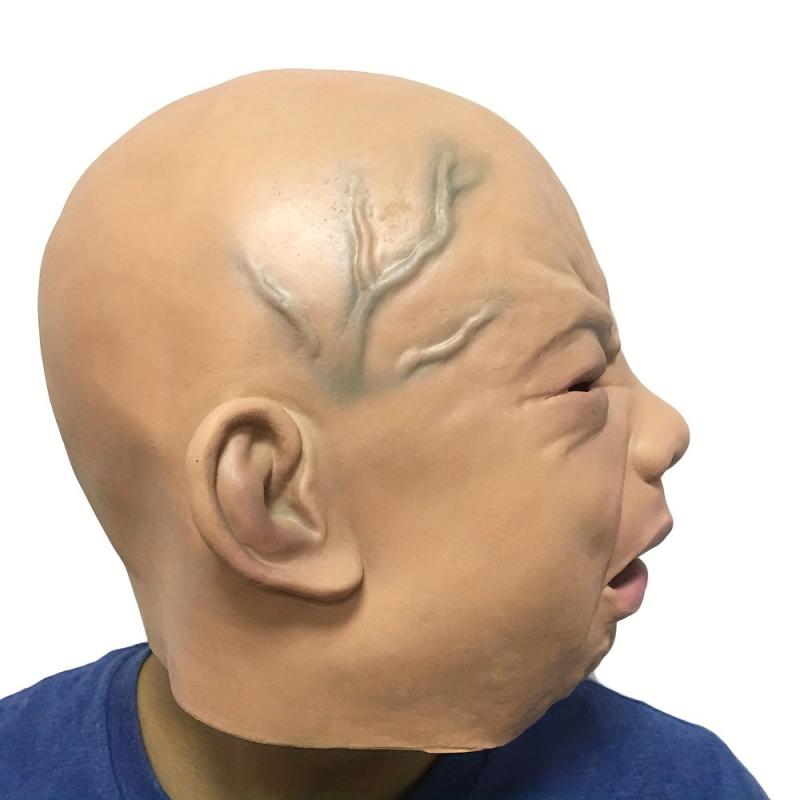Men's Halloween Cry Baby Mask Latex Full Head Masquerade Mask