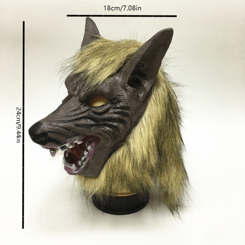 Men's Halloween Mask Wolf Head Horror Dress Props