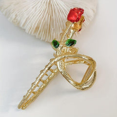 Metal Rose Flower Grab Clip Headwear Hair Accessories