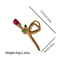 Metal Rose Flower Grab Clip Headwear Hair Accessories