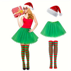 5pcs Adult Felt Clothes Set for Christmas Party Cosplay