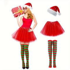 5pcs Adult Felt Clothes Set for Christmas Party Cosplay