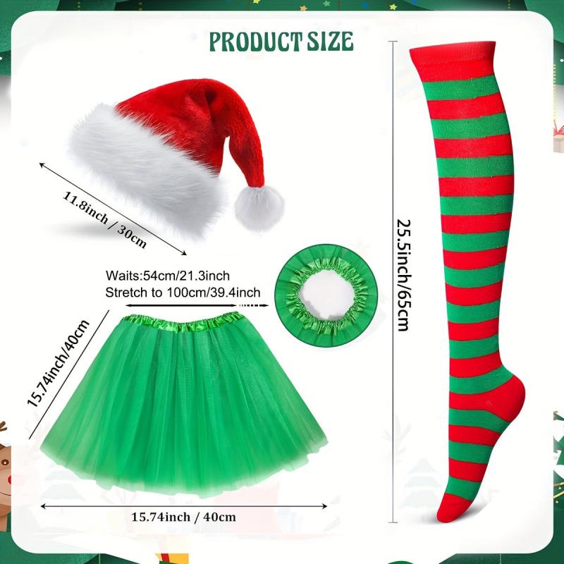 5pcs Adult Felt Clothes Set for Christmas Party Cosplay