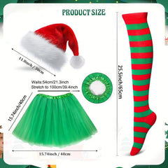 5pcs Adult Felt Clothes Set for Christmas Party Cosplay