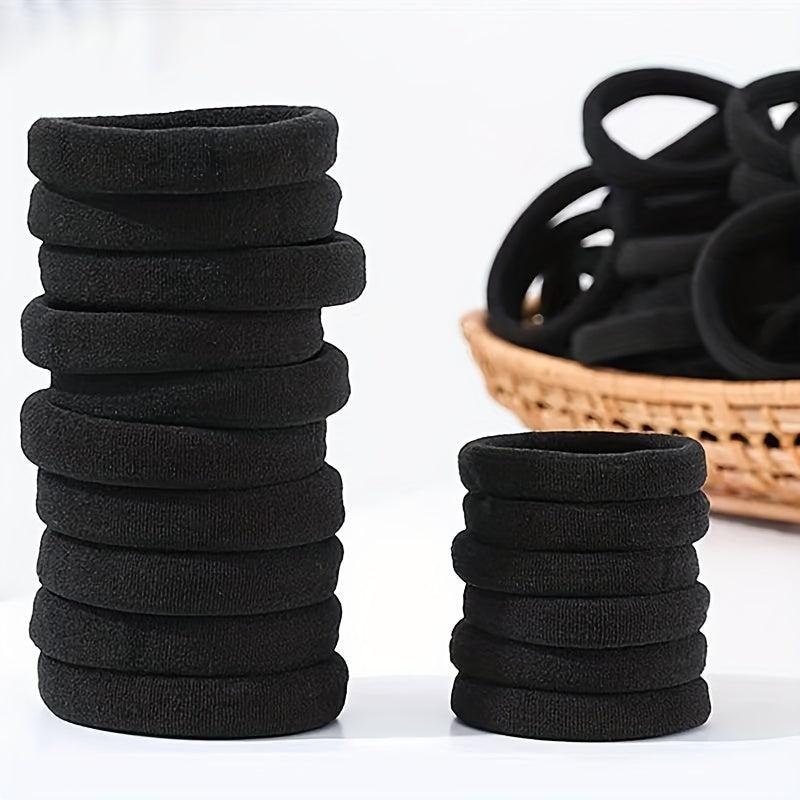 50pcs Soft Nylon Rubber Band Ponytail Holder Elastic Hair Ties Hair Accessories