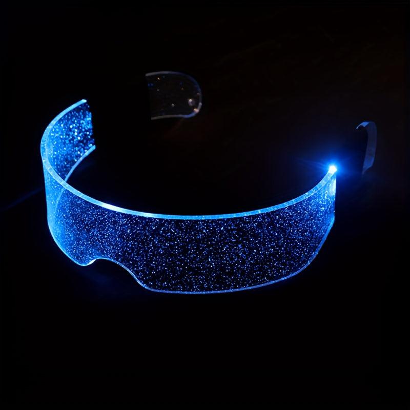 Men's LED Luminous Glasses USB Charging Tech Glasses