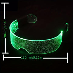 Men's LED Luminous Glasses USB Charging Tech Glasses
