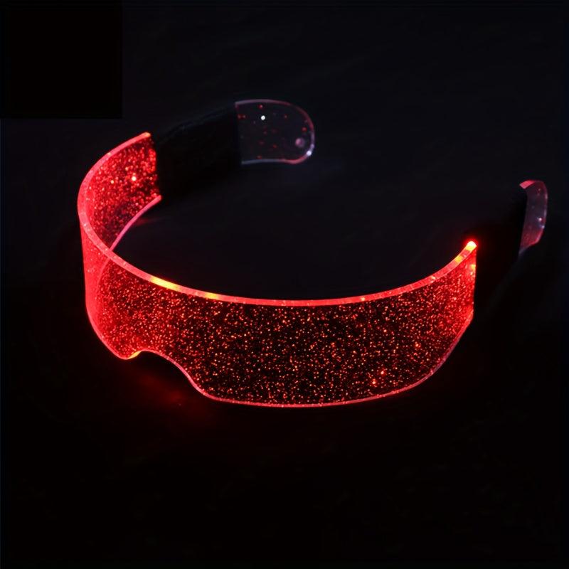 Men's LED Luminous Glasses USB Charging Tech Glasses