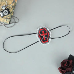 Lolita Style Eye Mask Cross & Coffin Lace Eye Mask Accessory