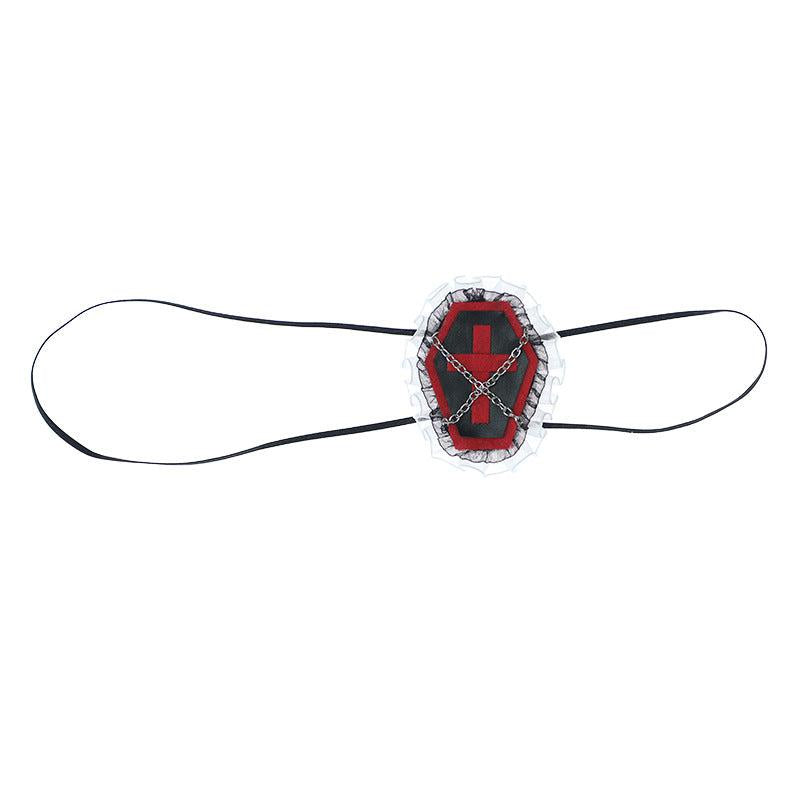 Lolita Style Eye Mask Cross & Coffin Lace Eye Mask Accessory