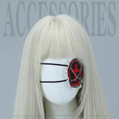 Lolita Style Eye Mask Cross & Coffin Lace Eye Mask Accessory