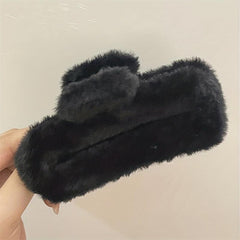 Plush Hair Claw Clips - Extra Large Square Hair Accessories