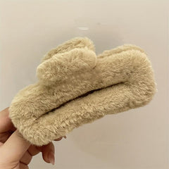 Plush Hair Claw Clips - Extra Large Square Hair Accessories