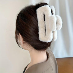 Plush Hair Claw Clips - Extra Large Square Hair Accessories