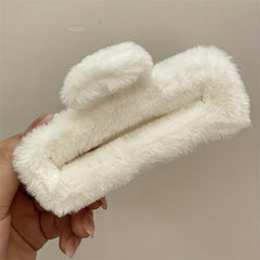 Plush Hair Claw Clips - Extra Large Square Hair Accessories